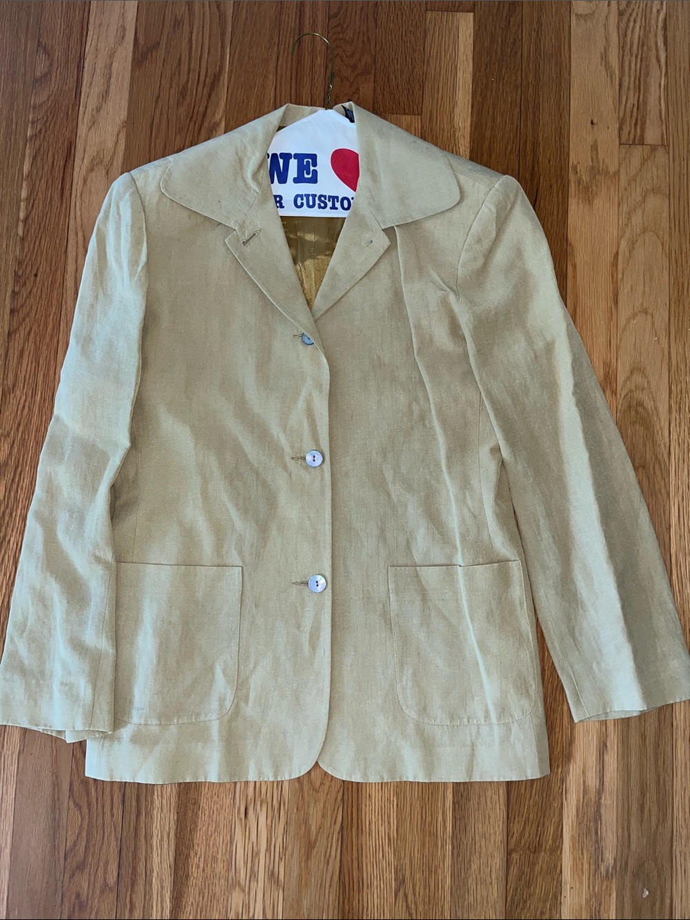 BASCO Women’s  Notch Collar Silk & Linen Blend Blazer Size 8